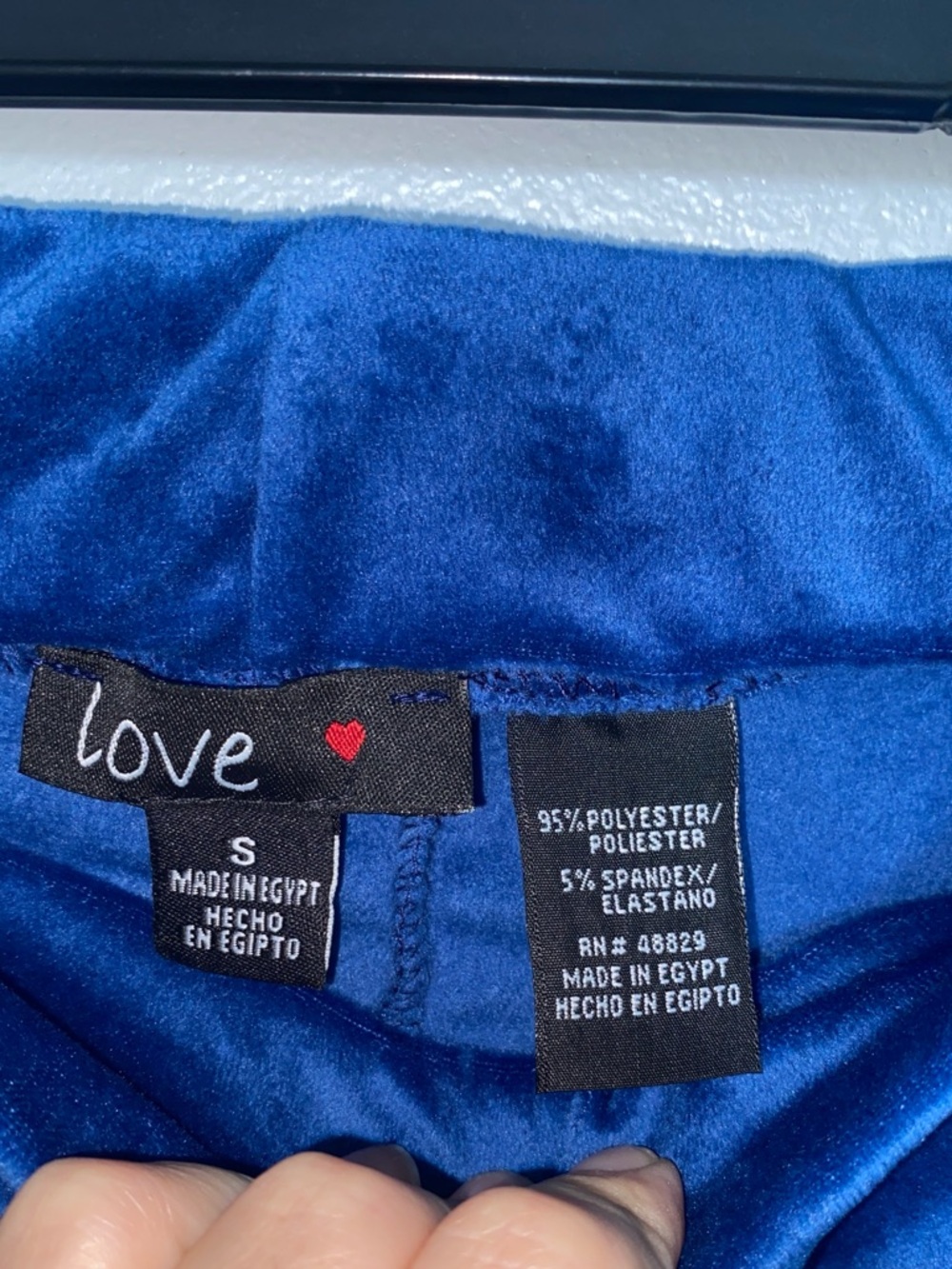 Love Royal Blue Velour Zip Front Track Suit Set - Picture 4 of 4